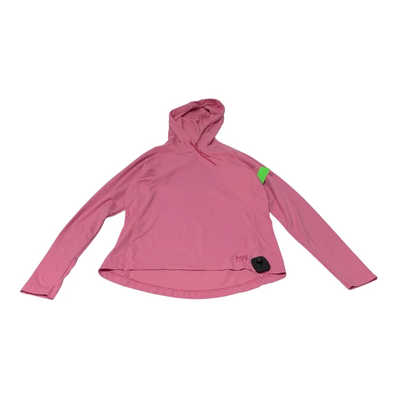 Modern Hoodies Athletic Top Long Sleeve Hoodie By Helly Hansen In Pink, Size: S