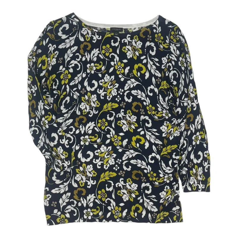 Warm Hoodies Top Ls By Ann Taylor In Blue, Size:L