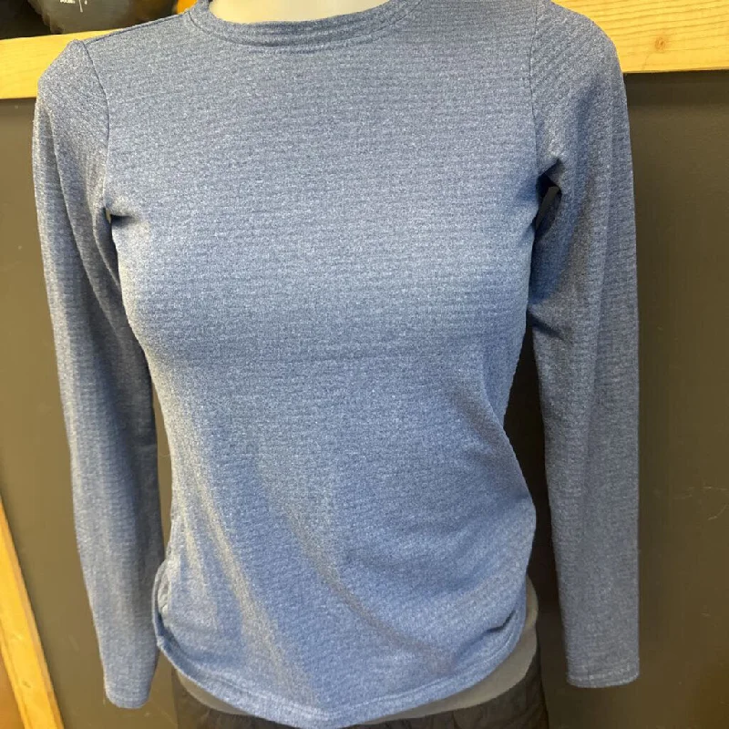 Simple Pants MEC - Grid fleece base top: Blue -children-XS
