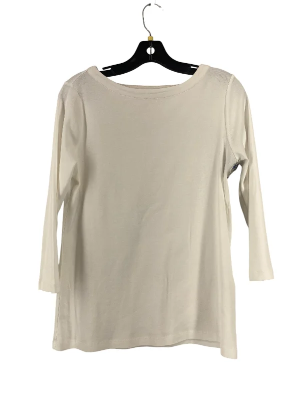 Comfortable Sweatshirts Top Long Sleeve By Chicos In White, Size: Xs