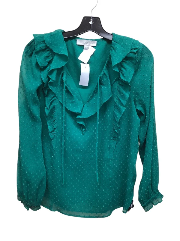 Comfortable Tops Top Long Sleeve By J. Crew In Green, Size: S