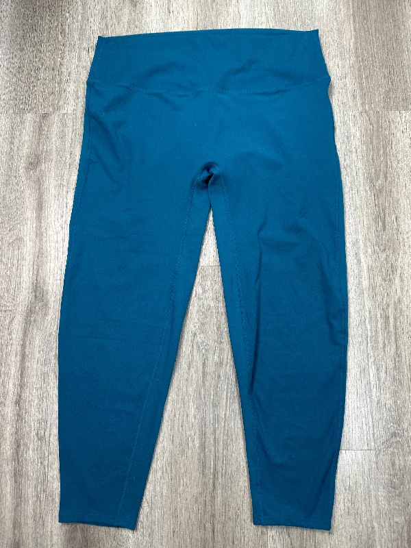 Relaxed Tops Pants Leggings By Zenana Outfitters In Blue, Size: 3x