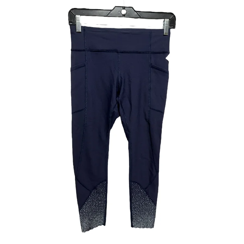 Stylish Outerwear Athletic Leggings By Lululemon In Navy, Size: 6