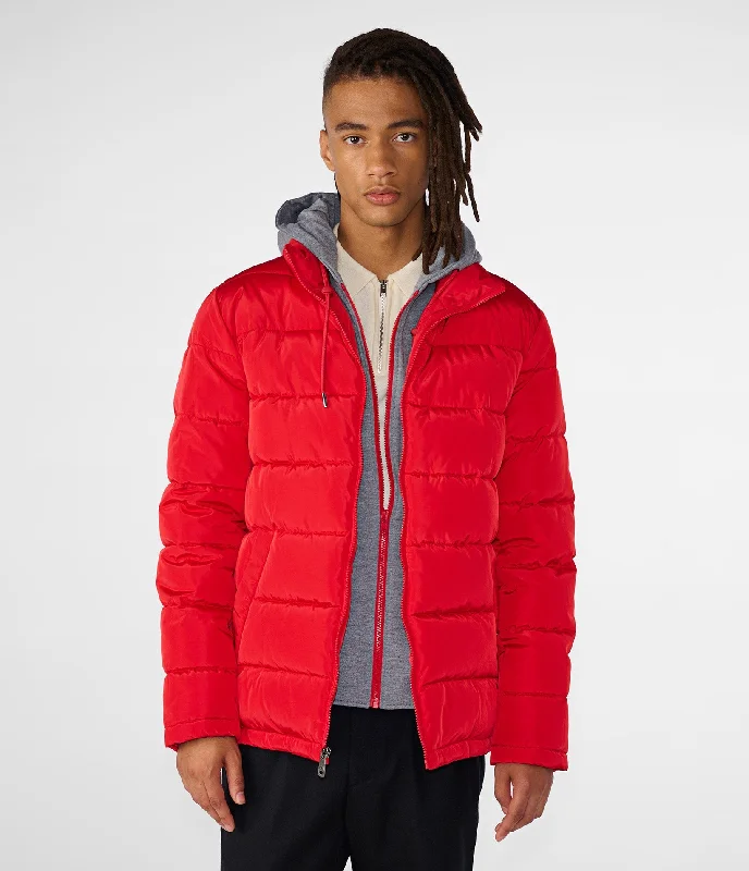 Practical Jackets Hooded Puffer Jacket With Bib