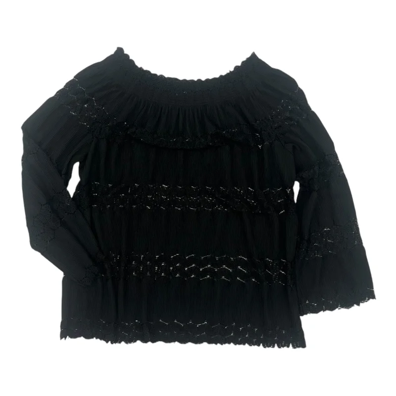 Trendy Pants Top Ls By Say What In Black, Size:L