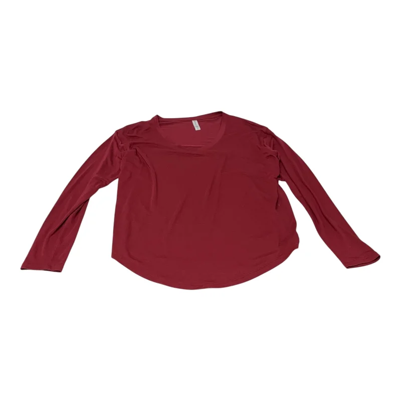 Casual Jackets Athletic Top Long Sleeve Crewneck By Athleta In Red, Size: S