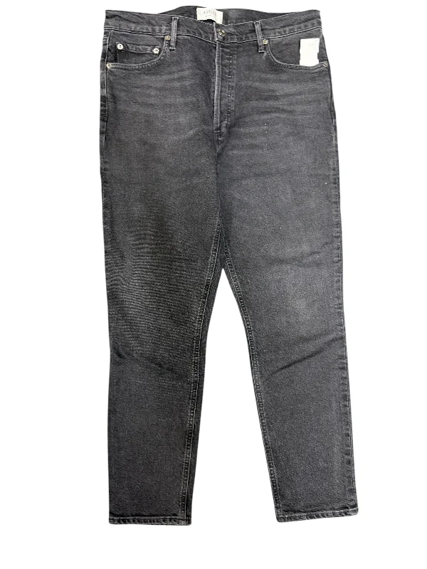 Trendy Hoodies Jeans Boyfriend By Agolde In Black Denim, Size: 12