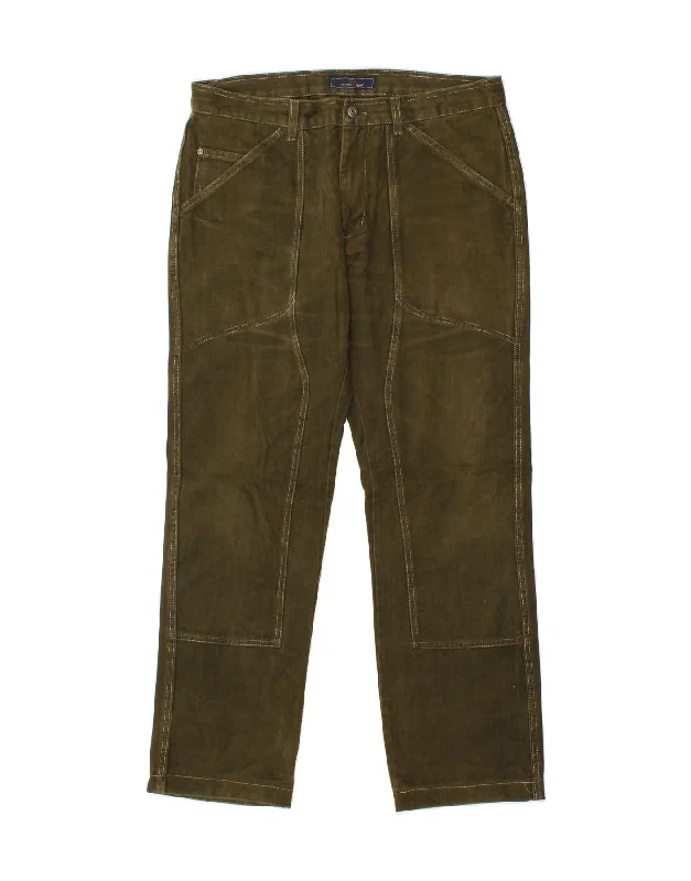 Warm Outerwear HARMONT & BLAINE Mens Straight Casual Trousers IT 52 XL W34 L31 Khaki