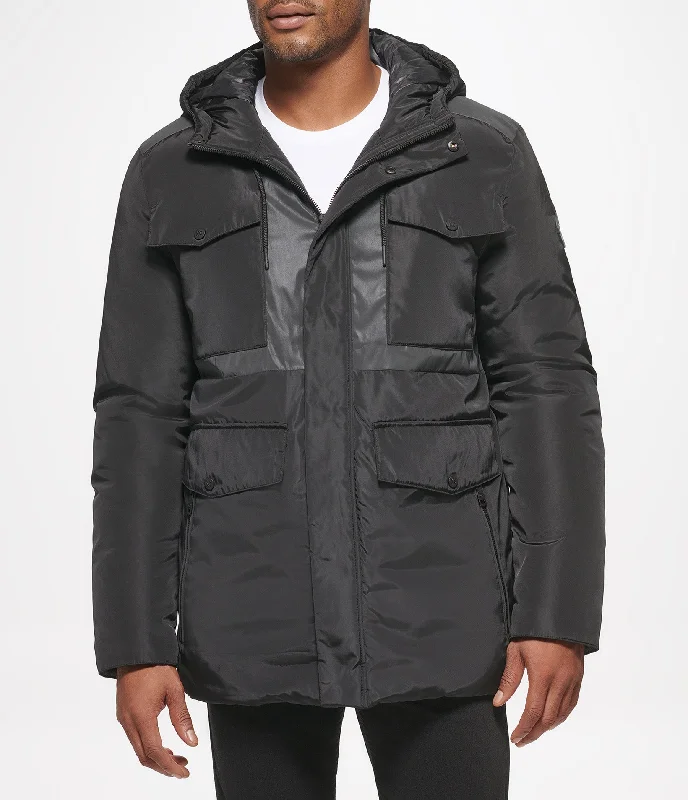 Trendy Layers Mixed Media Puffer