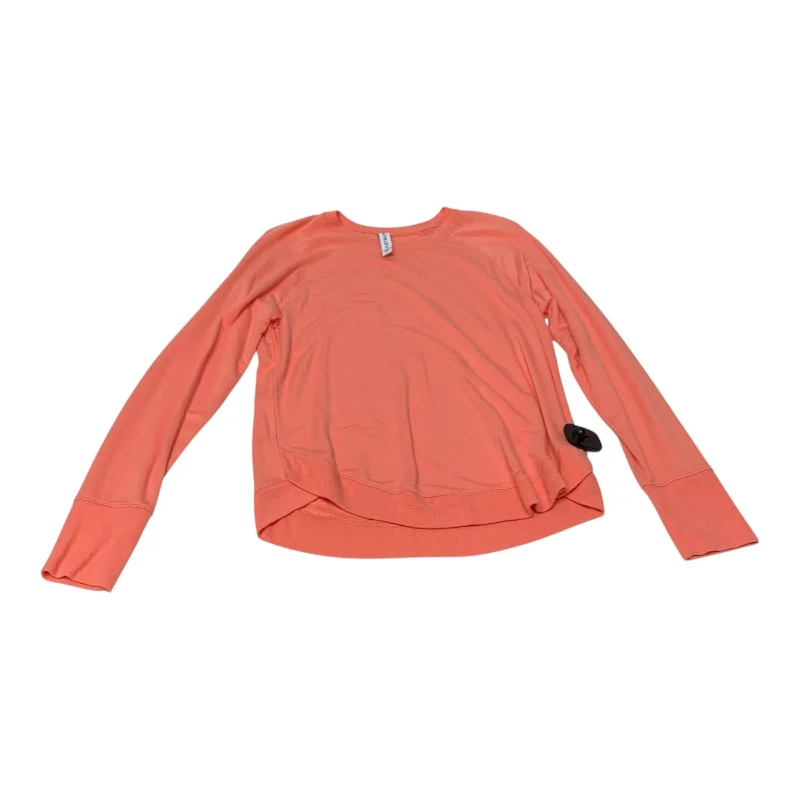 Relaxed Pants Athletic Top Long Sleeve Crewneck By Athleta In Orange, Size: S