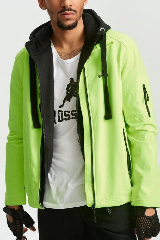 Stylish Jeans Fluorescent Softshell Jacket