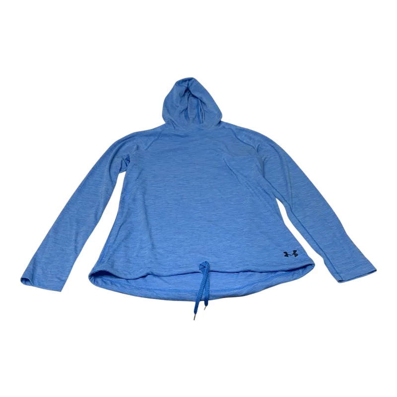 Casual Layers Athletic Top Long Sleeve Hoodie By Under Armour In Blue, Size: S