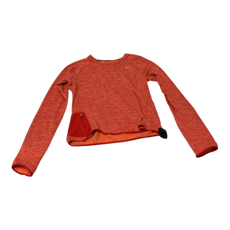 Street Hoodies Athletic Top Long Sleeve Crewneck By Nike Apparel In Orange, Size: S