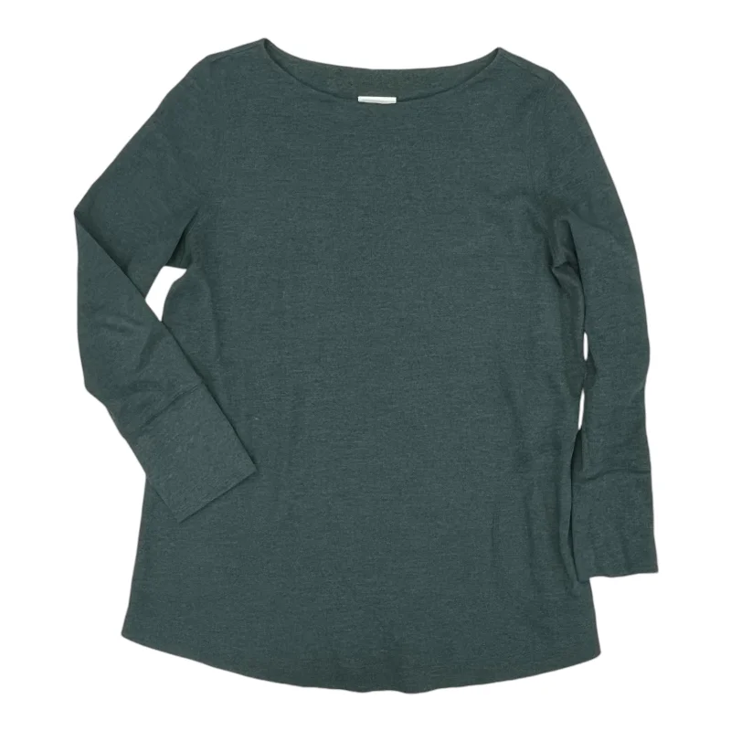 Stylish Outerwear Top Ls By J. Jill In Green, Size:L