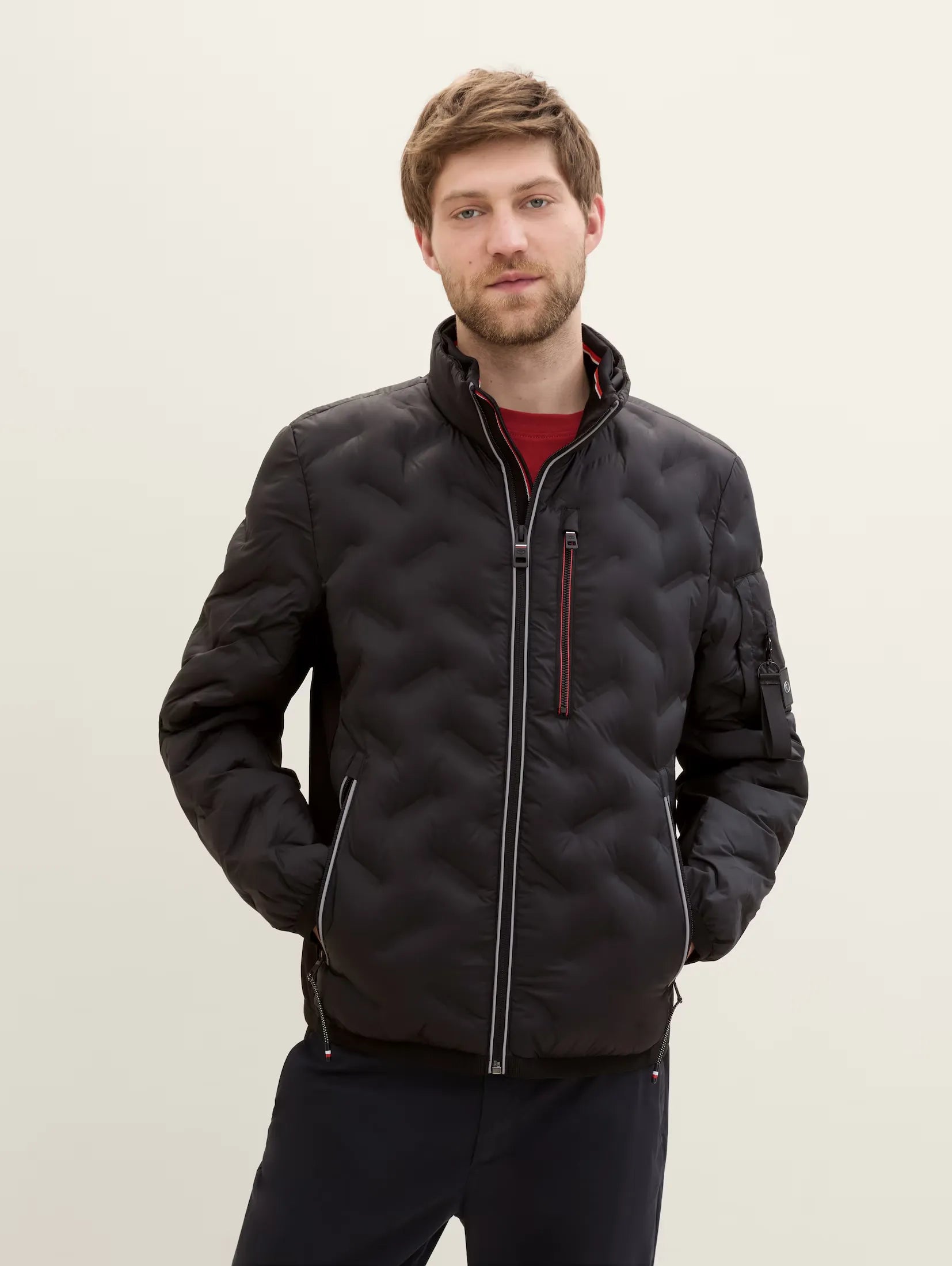 Relaxed Footwear Tom Tailor Hybrid Black Jacket