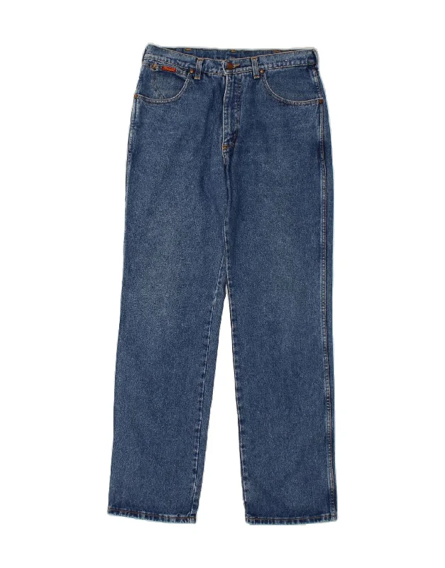 Practical Jackets WRANGLER Mens Straight Jeans W34 L34 Blue Cotton