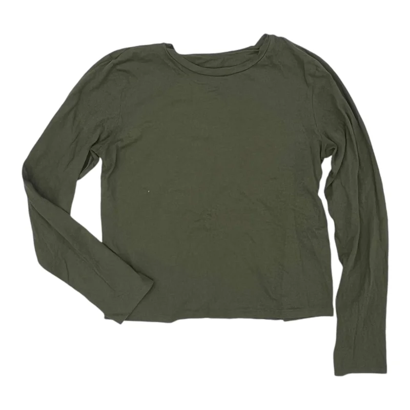 Relaxed Suits Top Ls Basic By Wild Fable In Green, Size:M
