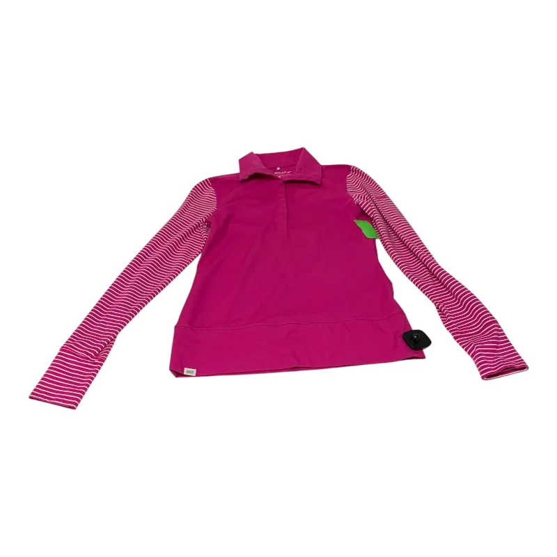 Fashion Pants Athletic Top Long Sleeve Crewneck By Nike Apparel In Pink, Size: S
