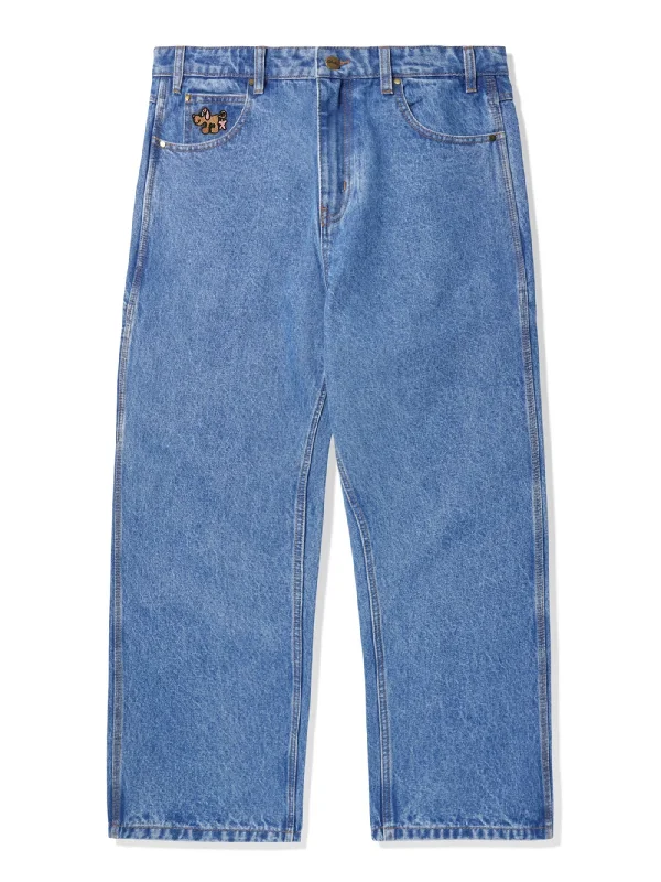 Simple Pants Pooch Relaxed Washed Indigo Jeans