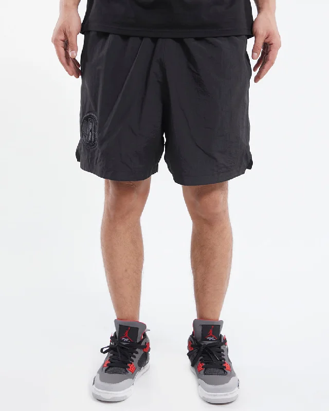 Practical Shirts NBA BROOKLYN NETS NEUTRAL 2.0 MEN'S WOVEN SHORT (BLACK)