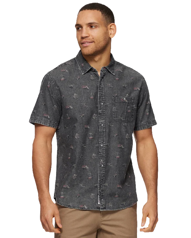 Sleek Footwear KEMPNER HULA PRINT VINTAGE WASHED SHIRT