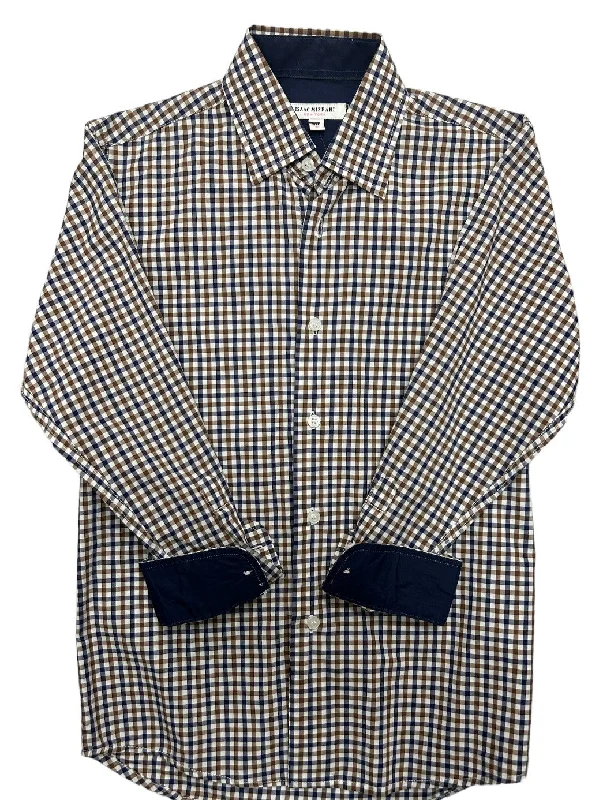 Fashion Sweaters ISAAC MIZRAHI BOY COTTON DRESS SHIRT - BLUE