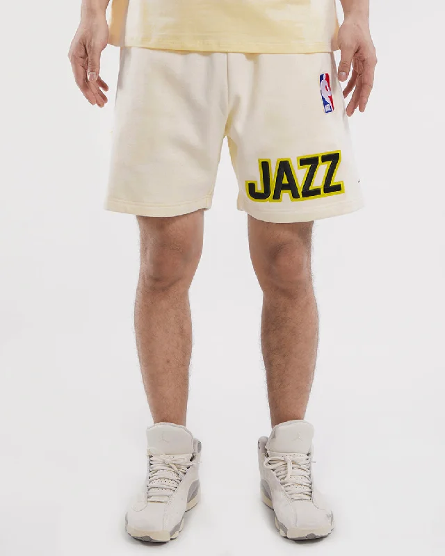 Sleek Footwear NBA UTAH JAZZ RETRO CLASSIC MEN'S SHORT (EGGSHELL)