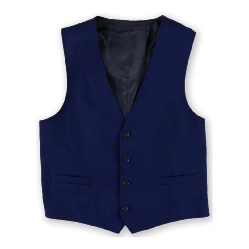 Urban Sweaters Tags Weekly Mens Professional Four Button Vest, Blue, 40 Regular