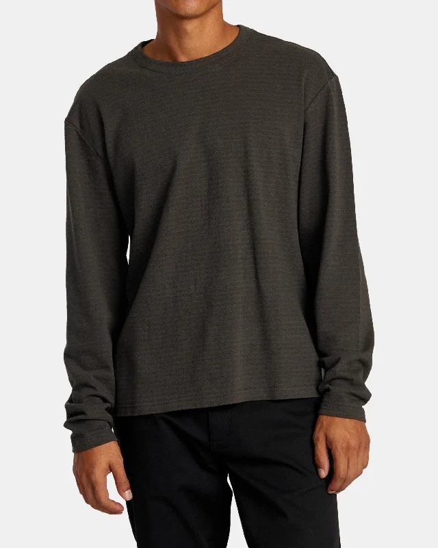 Stylish Jeans Vacancy Crew Long Sleeve Knit - Pirate Black