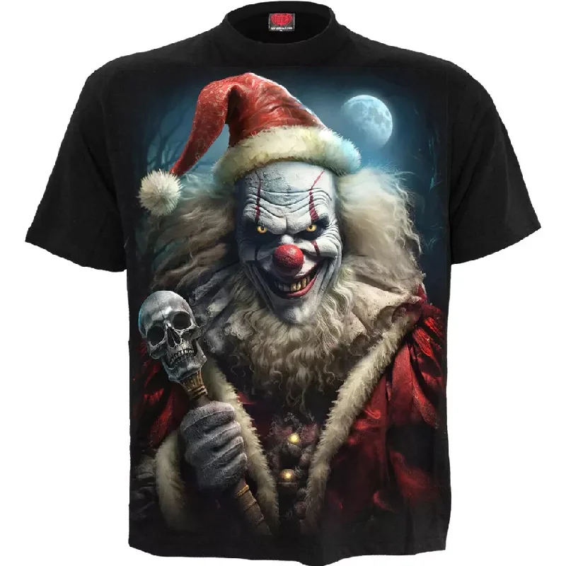 Smart Hoodies SPIRAL DIRECT NEW SANTA CLOWN T Shirt Biker/Rock/Christmas Gift/Xmas/ClownTopTee