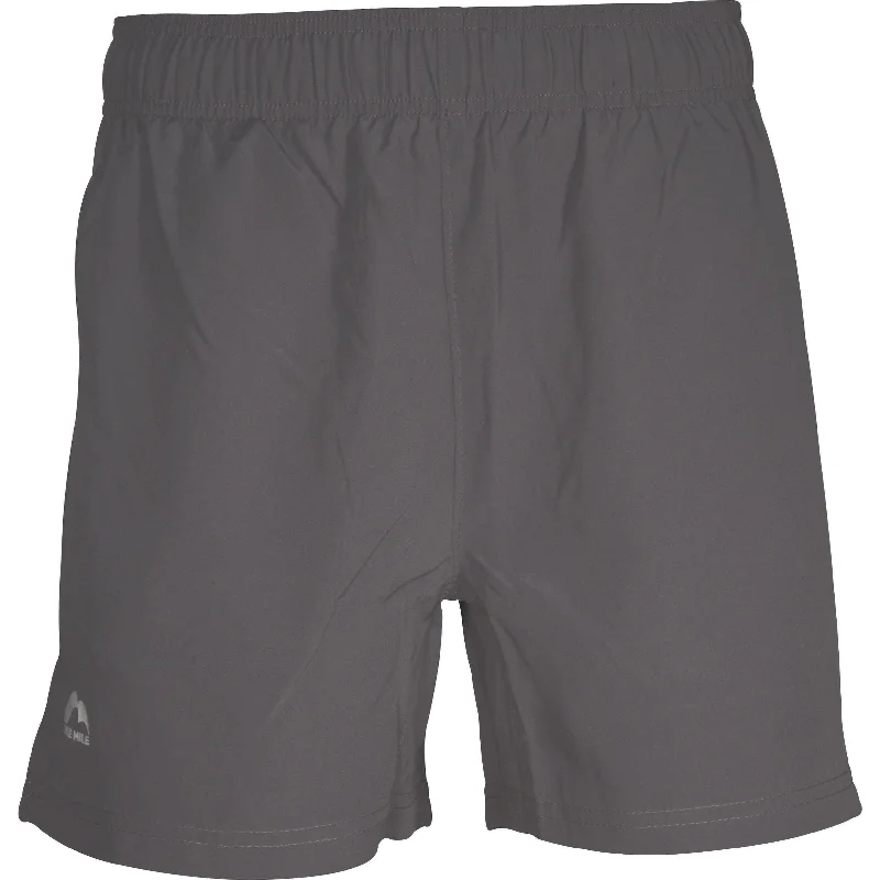 Stylish Jackets More Mile Active 5 Inch Mens Running Shorts - Grey