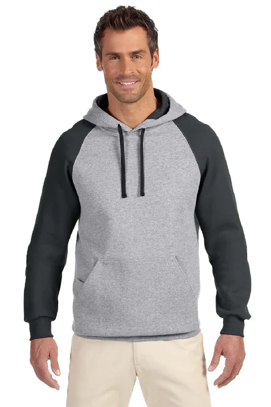 Urban Tops Jerzees Mens NuBlend Pill Resistant Fleece Hooded Sweatshirt Hoodie w/ Pouch Pocket - Oxford Grey/Black Urban Tops Jerzees Mens NuBlend Pill Resistant Fleece Hooded Sweatshirt Hoodie w/ Pouch Pocket - Oxford Grey/Black