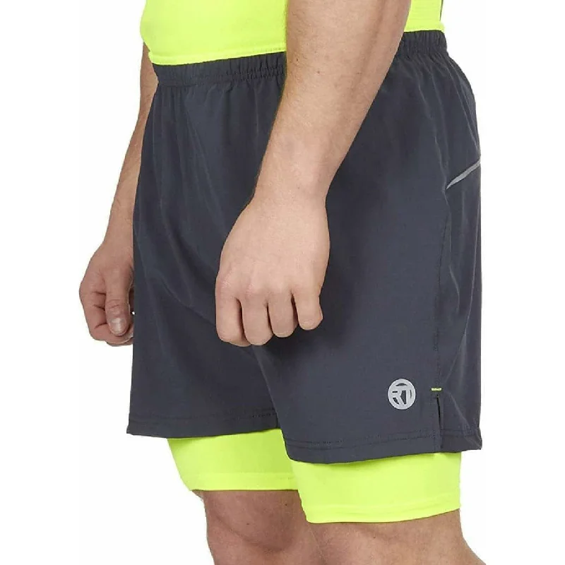 Comfortable Tops Red Tag Activewear 2 In 1 Mens Running Shorts - Grey