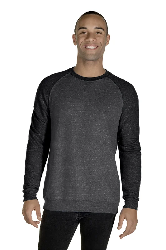 Stylish Suits Jerzees Mens Vintage Snow French Terry Crewneck Sweatshirt - Heather Charcoal Grey/Black Stylish Suits Jerzees Mens Vintage Snow French Terry Crewneck Sweatshirt - Heather Charcoal Grey/Black
