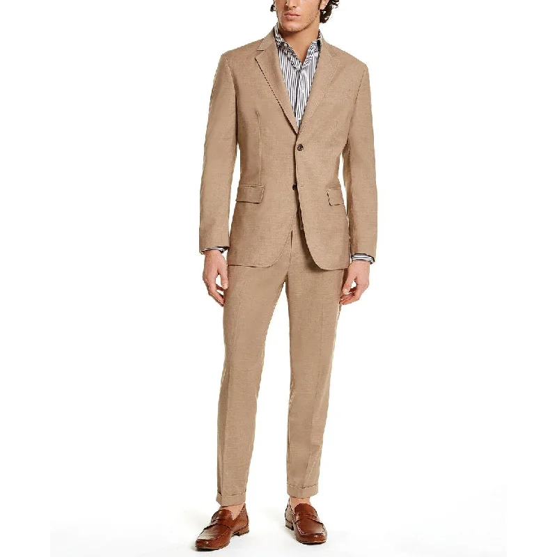 Casual Jackets Tasso Elba Men's Stretch Tropical Weight Sportcoat Beige Size L