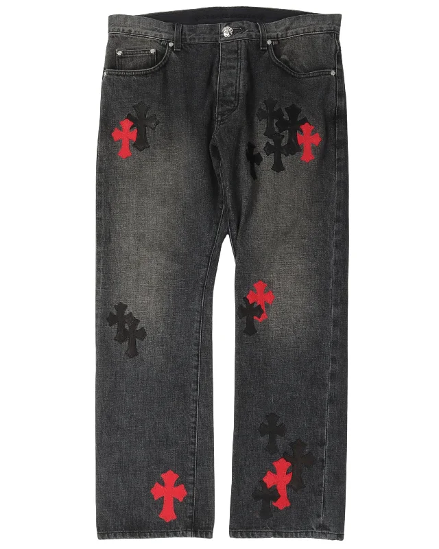 Urban Tops Multicolor Cross Patch Jeans