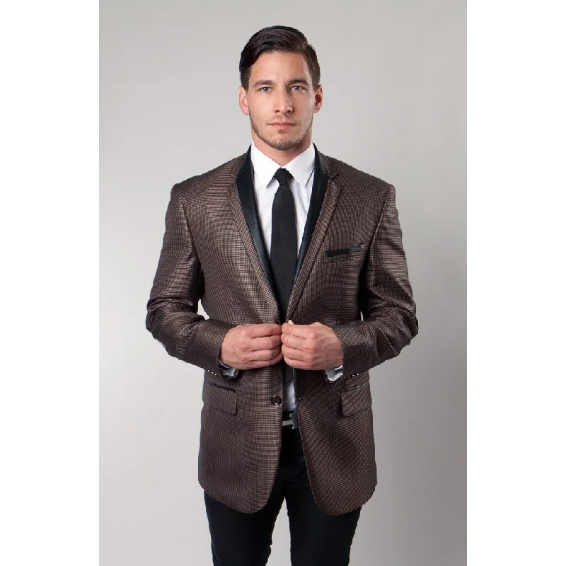 Premium Tops Tazio Men's Brown Blazer