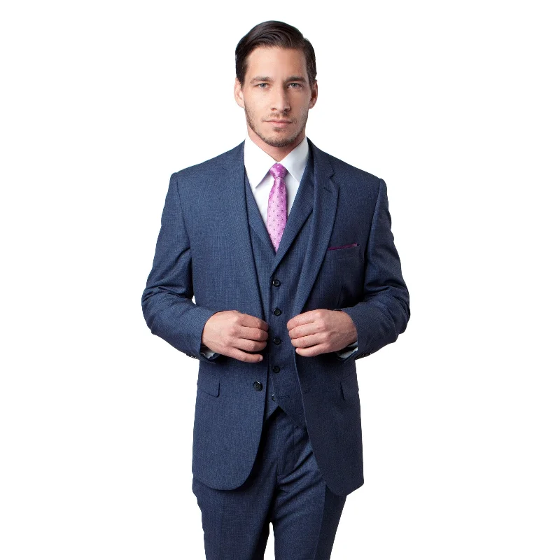 Urban Tops Mens's Suit Set 3 Piece Notch Lapel Collar and Vest Men's Casual Suit