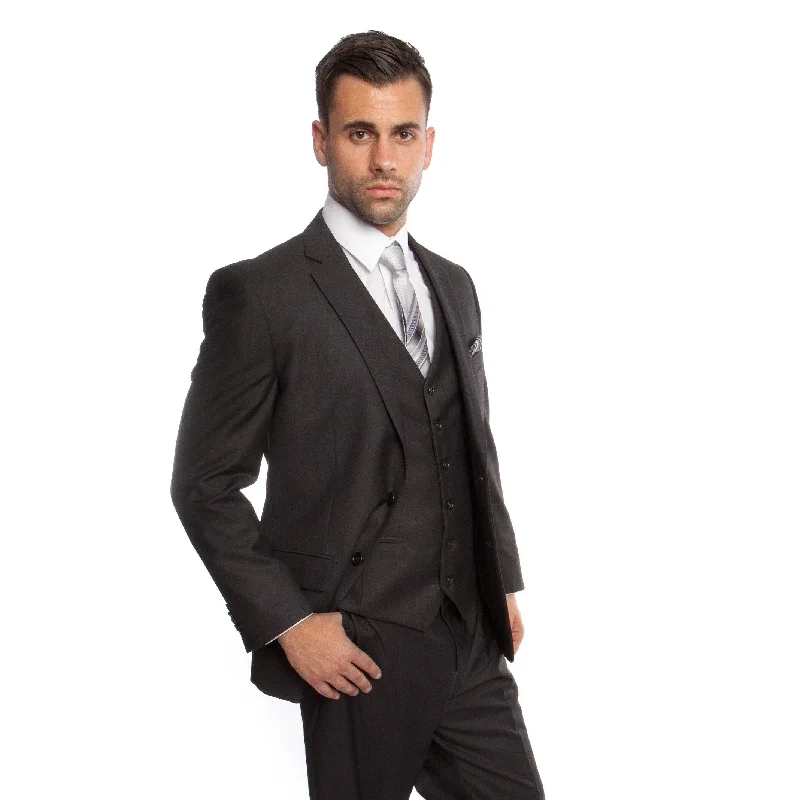 Urban Jeans Mens Suit Two Button Solid Notch Lapel Suit Set