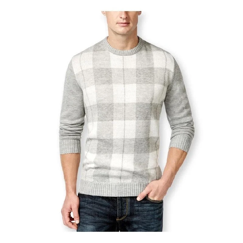 Comfortable Hoodies Club Room Mens Buffalo Plaid Pullover Sweater