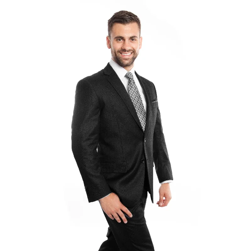 Fashion Bottoms Men Jacket Suit Black Solid 2 Pieces Notch Lapel Classic Fit Mens Suits Fashion Bottoms Men Jacket Suit Black Solid 2 Pieces Notch Lapel Classic Fit Mens Suits