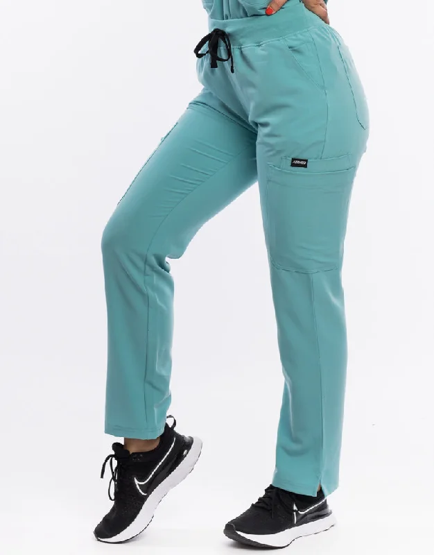 Cool Tops Essential Multi-Pocket Scrub Pants - Audrey Teal