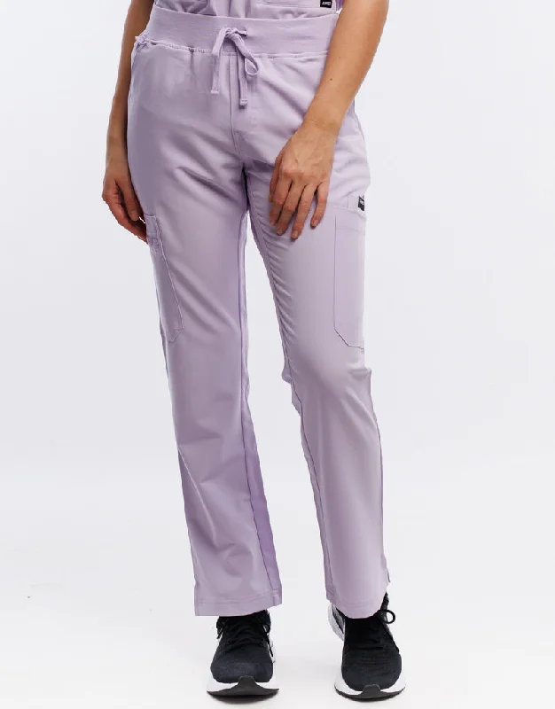 Comfortable Footwear Essential Multi-Pocket Scrub Pants - Pastel Lilac
