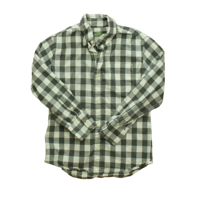 Comfortable Tops Crewcuts Boys Gray | White Button Down Long Sleeve