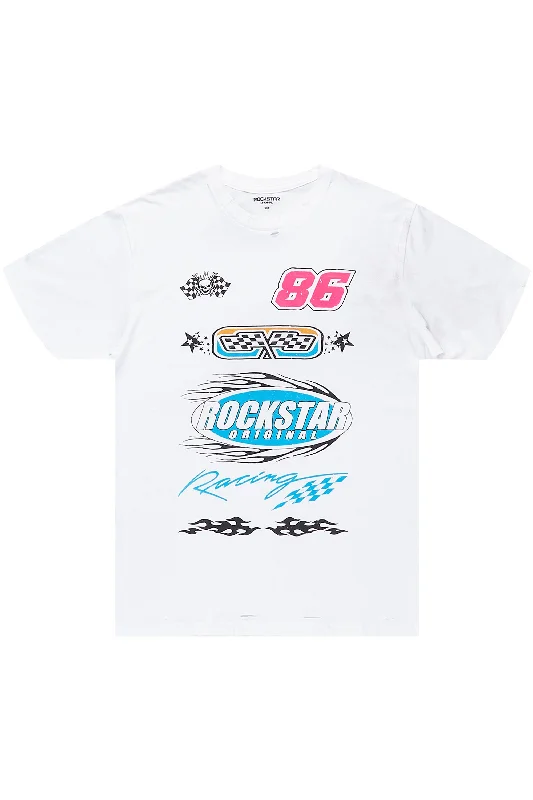 Practical Jackets Faslayne White Graphic T-Shirt