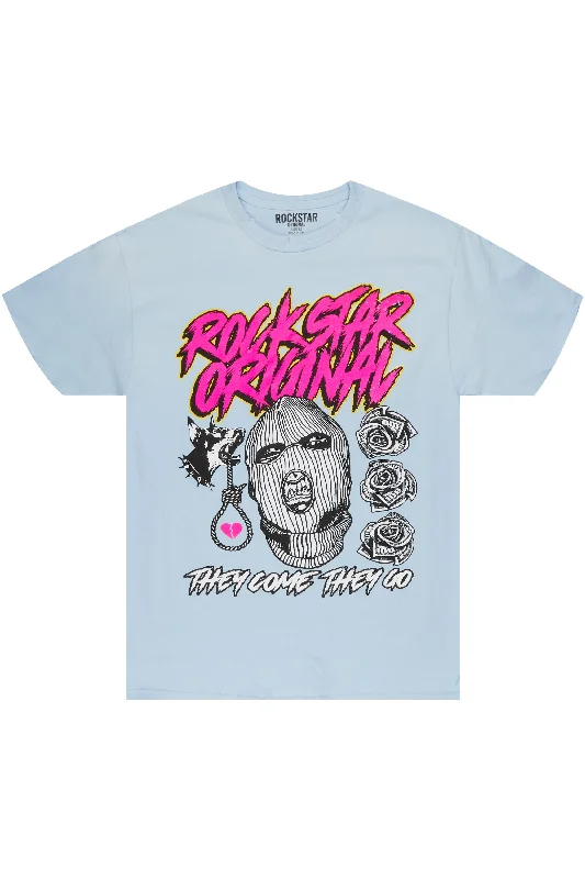 Practical Jackets Clava Light Blue Graphic T-Shirt